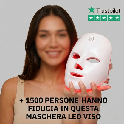Maschera Viso LED a 7 colori per una pelle senza imperfezioni in poche settimane.